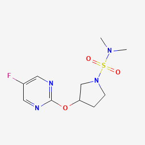 3-((5-fluoropyrimidin-2-yl)oxy)-N,N-dimethylpyrrolidine-1-sulfonamide