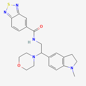 N-(2-(1-methylindolin-5-yl)-2-morpholinoethyl)benzo[c][1,2,5]thiadiazole-5-carboxamide