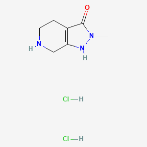 molecular formula C7H13Cl2N3O B2984045 2-methyl-2H,4H,5H,6H,7H-pyrazolo[3,4-c]pyridin-3-ol dihydrochloride CAS No. 2230799-44-5
