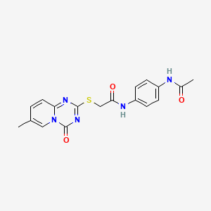 N-(4-acetamidophenyl)-2-(7-methyl-4-oxopyrido[1,2-a][1,3,5]triazin-2-yl)sulfanylacetamide