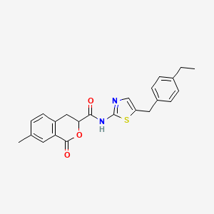 N-[5-(4-ethylbenzyl)-1,3-thiazol-2-yl]-7-methyl-1-oxo-3,4-dihydro-1H-isochromene-3-carboxamide