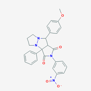 molecular formula C27H24N4O5 B298405 7-(4-Methoxyphenyl)-4-(3-nitrophenyl)-2-phenyl-1,4,8-triazatricyclo[6.3.0.02,6]undecane-3,5-dione 