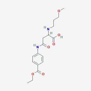 4-((4-(Ethoxycarbonyl)phenyl)amino)-2-((3-methoxypropyl)amino)-4-oxobutanoic acid