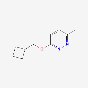 molecular formula C10H14N2O B2984056 3-(Cyclobutylmethoxy)-6-methylpyridazine CAS No. 2189434-15-7