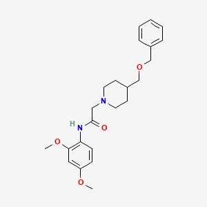 molecular formula C23H30N2O4 B2984063 2-(4-((benzyloxy)methyl)piperidin-1-yl)-N-(2,4-dimethoxyphenyl)acetamide CAS No. 1334372-59-6