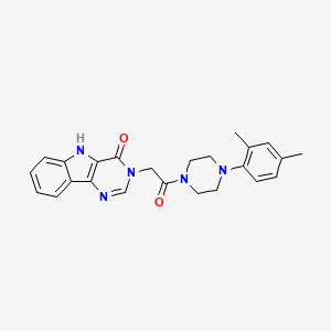 molecular formula C24H25N5O2 B2984067 3-(2-(4-(2,4-dimethylphenyl)piperazin-1-yl)-2-oxoethyl)-3H-pyrimido[5,4-b]indol-4(5H)-one CAS No. 1105227-86-8