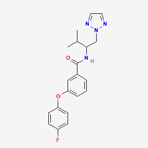 molecular formula C20H21FN4O2 B2984069 3-(4-氟苯氧基)-N-(3-甲基-1-(2H-1,2,3-三唑-2-基)丁-2-基)苯甲酰胺 CAS No. 2034267-24-6