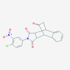 molecular formula C20H13ClN2O5 B298407 2-(4-chloro-3-nitrophenyl)-3a,4,9,9a-tetrahydro-1H-4,9-ethanobenzo[f]isoindole-1,3,10(2H)-trione 
