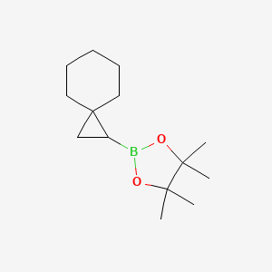 molecular formula C14H25BO2 B2984081 4,4,5,5-Tetramethyl-2-spiro[2.5]octan-2-yl-1,3,2-dioxaborolane CAS No. 2396589-60-7