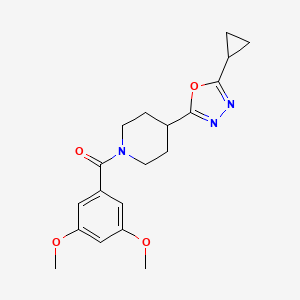 (4-(5-Cyclopropyl-1,3,4-oxadiazol-2-yl)piperidin-1-yl)(3,5-dimethoxyphenyl)methanone