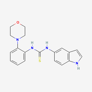 molecular formula C19H20N4OS B2984089 1-(1H-indol-5-yl)-3-(2-morpholin-4-ylphenyl)thiourea CAS No. 299207-79-7