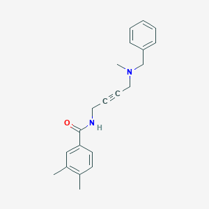 molecular formula C21H24N2O B2984091 N-(4-(benzyl(methyl)amino)but-2-yn-1-yl)-3,4-dimethylbenzamide CAS No. 1396803-30-7