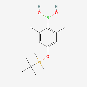 molecular formula C14H25BO3Si B2984095 4-[(Tert-butyldimethylsilyl)oxy]-2,6-dimethylphenylboronic acid CAS No. 858096-68-1