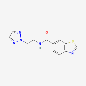 molecular formula C12H11N5OS B2984096 N-(2-(2H-1,2,3-triazol-2-yl)ethyl)benzo[d]thiazole-6-carboxamide CAS No. 2097861-48-6