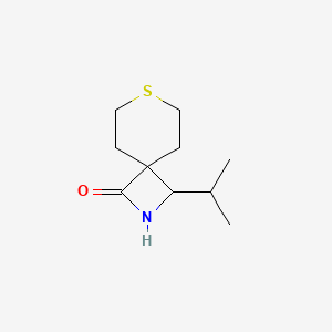 molecular formula C10H17NOS B2984097 3-(Propan-2-yl)-7-thia-2-azaspiro[3.5]nonan-1-one CAS No. 2138122-28-6