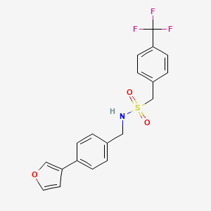 N-(4-(furan-3-yl)benzyl)-1-(4-(trifluoromethyl)phenyl)methanesulfonamide