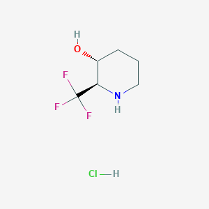 (2R,3R)-2-(Trifluoromethyl)piperidin-3-ol;hydrochloride