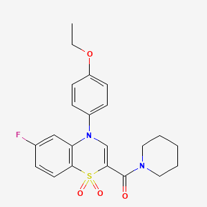 [4-(4-ethoxyphenyl)-6-fluoro-1,1-dioxido-4H-1,4-benzothiazin-2-yl](piperidin-1-yl)methanone