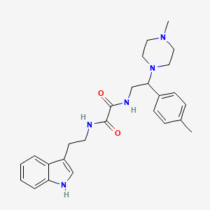 N1-(2-(1H-indol-3-yl)ethyl)-N2-(2-(4-methylpiperazin-1-yl)-2-(p-tolyl)ethyl)oxalamide