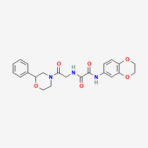 N1-(2,3-dihydrobenzo[b][1,4]dioxin-6-yl)-N2-(2-oxo-2-(2-phenylmorpholino)ethyl)oxalamide