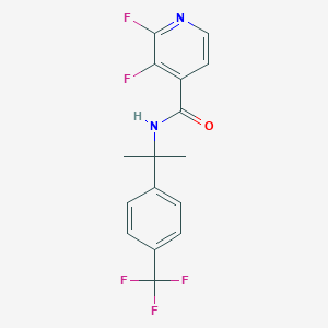 molecular formula C16H13F5N2O B2984118 2,3-Difluoro-N-[2-[4-(trifluoromethyl)phenyl]propan-2-yl]pyridine-4-carboxamide CAS No. 2361861-60-9