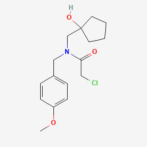 molecular formula C16H22ClNO3 B2984122 2-Chloro-N-[(1-hydroxycyclopentyl)methyl]-N-[(4-methoxyphenyl)methyl]acetamide CAS No. 2411264-08-7