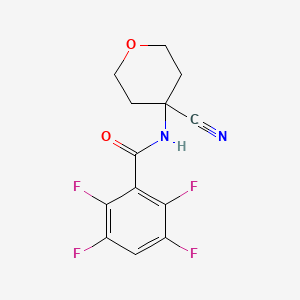molecular formula C13H10F4N2O2 B2984128 N-(4-cyanooxan-4-yl)-2,3,5,6-tetrafluorobenzamide CAS No. 1445575-08-5