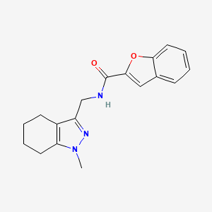 molecular formula C18H19N3O2 B2984135 N-((1-甲基-4,5,6,7-四氢-1H-吲唑-3-基)甲基)苯并呋喃-2-甲酰胺 CAS No. 1448058-94-3