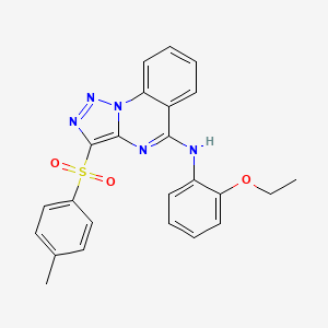 molecular formula C24H21N5O3S B2984146 N-(2-乙氧基苯基)-3-[(4-甲基苯基)磺酰基][1,2,3]三唑并[1,5-a]喹唑啉-5-胺 CAS No. 899348-60-8