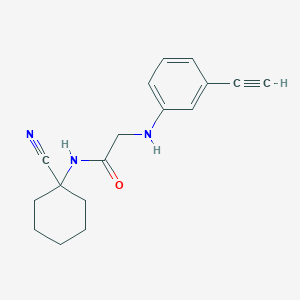 molecular formula C17H19N3O B2984150 N-(1-cyanocyclohexyl)-2-[(3-ethynylphenyl)amino]acetamide CAS No. 1210937-24-8