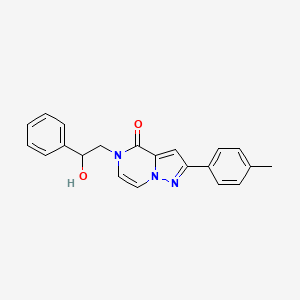 5-(2-hydroxy-2-phenylethyl)-2-(4-methylphenyl)pyrazolo[1,5-a]pyrazin-4(5H)-one