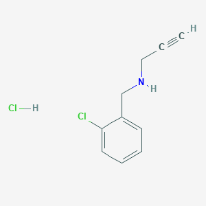 molecular formula C10H11Cl2N B2984166 [(2-Chlorophenyl)methyl](prop-2-yn-1-yl)amine hydrochloride CAS No. 1050167-71-9