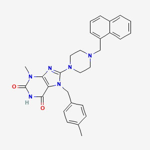 3-methyl-7-(4-methylbenzyl)-8-(4-(naphthalen-1-ylmethyl)piperazin-1-yl)-1H-purine-2,6(3H,7H)-dione