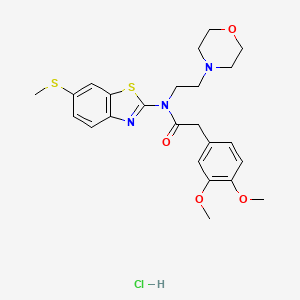 2-(3,4-dimethoxyphenyl)-N-(6-(methylthio)benzo[d]thiazol-2-yl)-N-(2-morpholinoethyl)acetamide hydrochloride