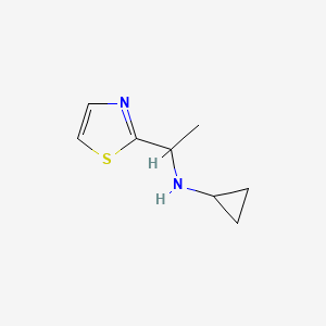 molecular formula C8H12N2S B2984189 N-(1-(Thiazol-2-yl)ethyl)cyclopropanamine CAS No. 1211514-66-7