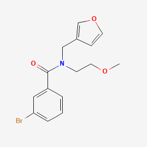 molecular formula C15H16BrNO3 B2984222 3-bromo-N-(furan-3-ylmethyl)-N-(2-methoxyethyl)benzamide CAS No. 1421505-41-0