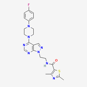 N-(2-(4-(4-(4-fluorophenyl)piperazin-1-yl)-1H-pyrazolo[3,4-d]pyrimidin-1-yl)ethyl)-2,4-dimethylthiazole-5-carboxamide