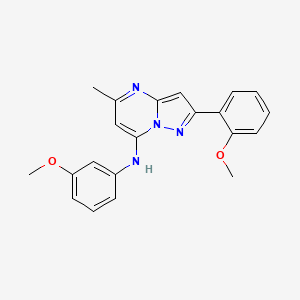 2-(2-methoxyphenyl)-N-(3-methoxyphenyl)-5-methylpyrazolo[1,5-a]pyrimidin-7-amine