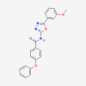 molecular formula C22H17N3O4 B2984235 N-[5-(3-methoxyphenyl)-1,3,4-oxadiazol-2-yl]-4-phenoxybenzamide CAS No. 865286-44-8
