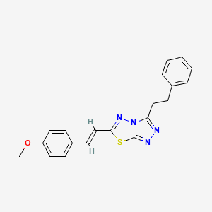 (E)-6-(4-methoxystyryl)-3-phenethyl-[1,2,4]triazolo[3,4-b][1,3,4]thiadiazole