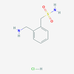 molecular formula C8H13ClN2O2S B2984242 (2-(Aminomethyl)phenyl)methanesulfonamide hydrochloride CAS No. 33050-14-5