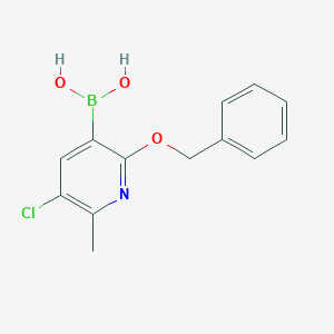 molecular formula C13H13BClNO3 B2984243 [2-(Benzyloxy)-5-chloro-6-methylpyridin-3-yl]boronic acid CAS No. 2377606-44-3