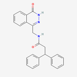 molecular formula C24H21N3O2 B2984251 N-[(4-氧代-3H-酞嗪-1-基)甲基]-3,3-二苯基丙酰胺 CAS No. 899745-64-3