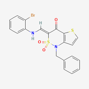 (Z)-1-benzyl-3-(((2-bromophenyl)amino)methylene)-1H-thieno[3,2-c][1,2]thiazin-4(3H)-one 2,2-dioxide