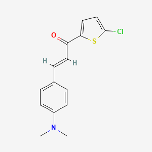 molecular formula C15H14ClNOS B2984266 (E)-1-(5-chlorothiophen-2-yl)-3-(4-(dimethylamino)phenyl)prop-2-en-1-one CAS No. 1361024-63-6