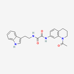 molecular formula C23H24N4O3 B2984275 N'-(1-乙酰-3,4-二氢-2H-喹啉-7-基)-N-[2-(1H-吲哚-3-基)乙基]草酰胺 CAS No. 898413-42-8