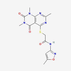 N-(5-methylisoxazol-3-yl)-2-((2,6,8-trimethyl-5,7-dioxo-5,6,7,8-tetrahydropyrimido[4,5-d]pyrimidin-4-yl)thio)acetamide