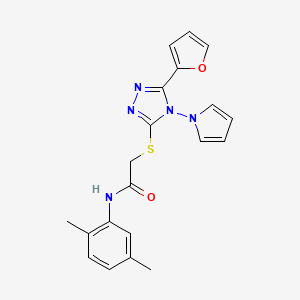 N-(2,5-dimethylphenyl)-2-{[5-(furan-2-yl)-4-(1H-pyrrol-1-yl)-4H-1,2,4-triazol-3-yl]sulfanyl}acetamide