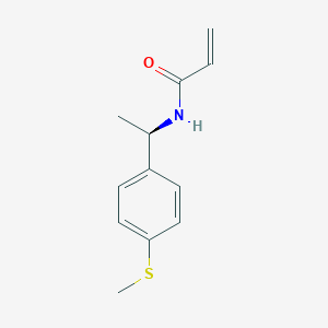 molecular formula C12H15NOS B2984296 N-[(1R)-1-(4-Methylsulfanylphenyl)ethyl]prop-2-enamide CAS No. 2411178-52-2