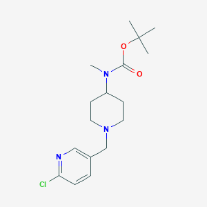 molecular formula C17H26ClN3O2 B2984299 [1-(6-Chloro-pyridin-3-ylmethyl)-piperidin-4-yl]-methyl-carbamic acid tert-butyl ester CAS No. 1261234-95-0